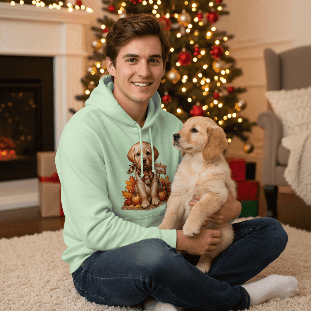 Golden Puppy Hoodie - Cozy Dog Lover Sweatshirt - Purrfect Pet Haven