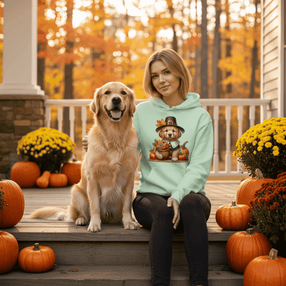 Golden Retriever Thanksgiving Hoodie - Puppy Turkey Hat Sweatshirt - Purrfect Pet Haven