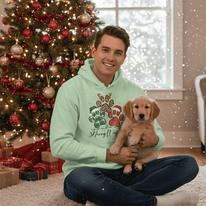 Merry Woofmas Holiday Hoodie for Dog Lovers - Festive Cozy Gift - Purrfect Pet Haven