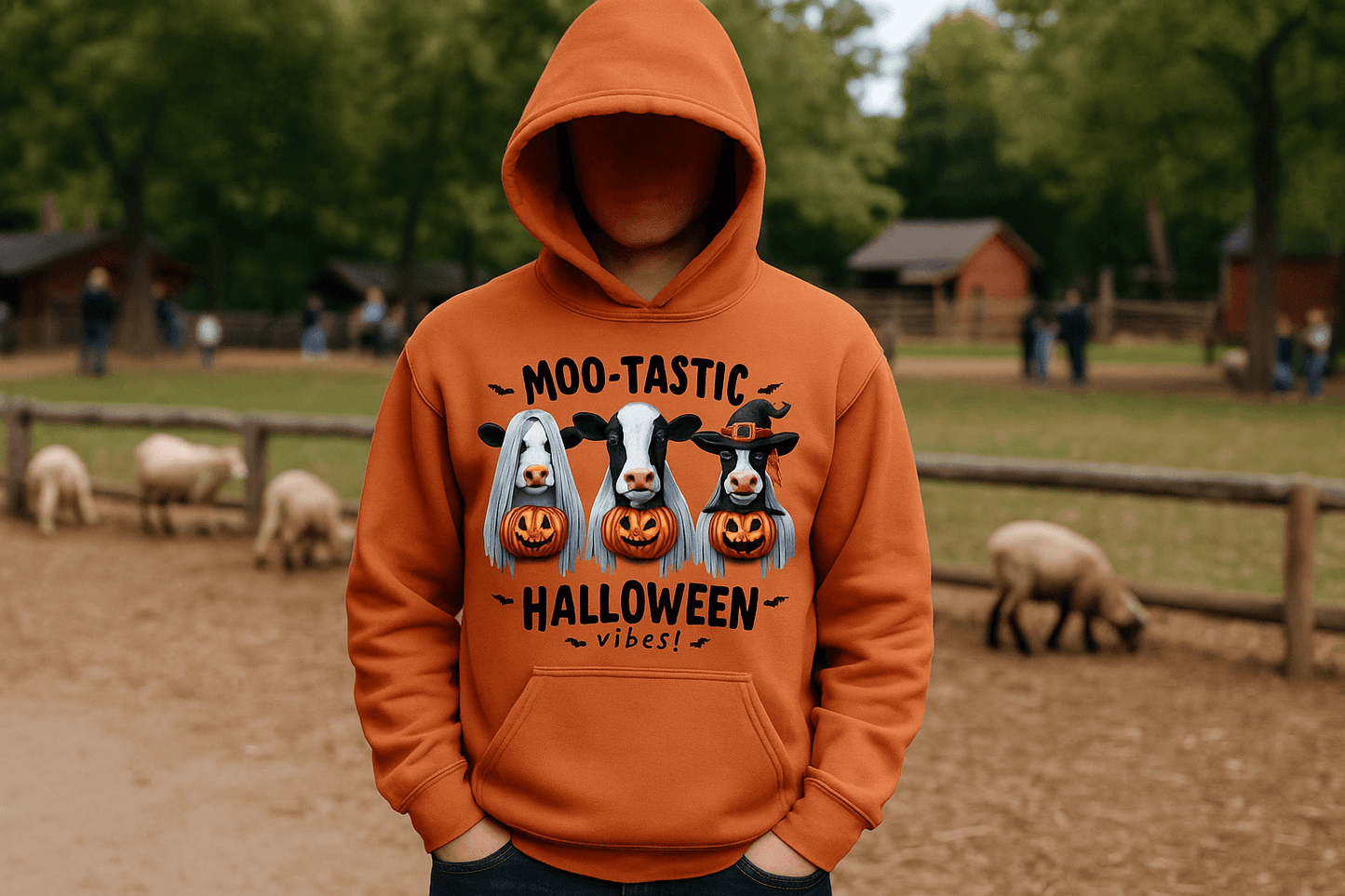 Moo-Tastic Hoodie Sweatshirt - Cow Print Style - Purrfect Pet Haven