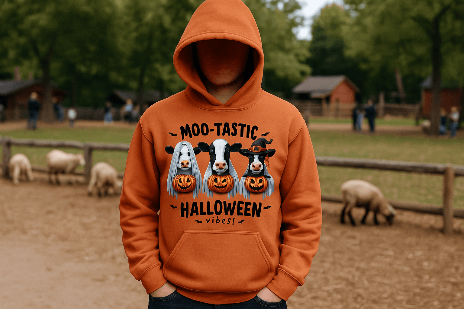 Moo-Tastic Hoodie Sweatshirt - Cow Print Style - Purrfect Pet Haven
