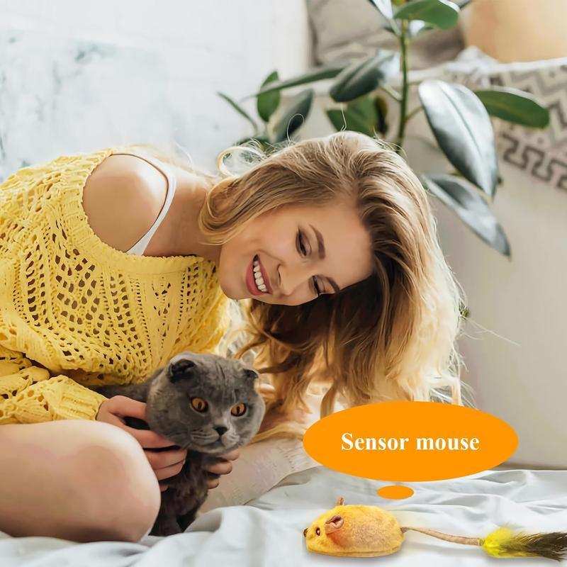 Interactive Rechargeable Mouse Cat Toy with LED Lights - Purrfect Pet Haven
