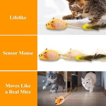 Interactive Rechargeable Mouse Cat Toy with LED Lights - Purrfect Pet Haven