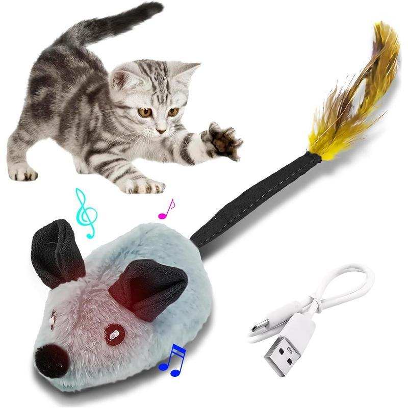 Interactive Rechargeable Mouse Cat Toy with LED Lights - Purrfect Pet Haven