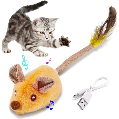 Interactive Rechargeable Mouse Cat Toy with LED Lights - Purrfect Pet Haven