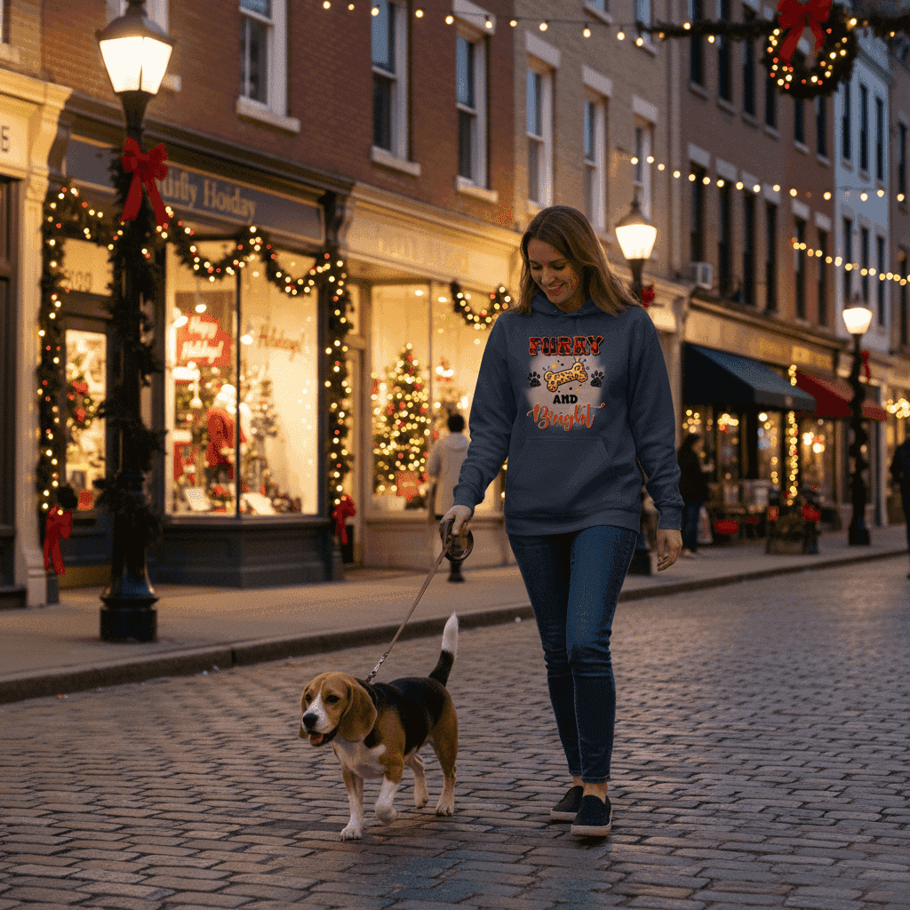 Furry and Bright Holiday Hoodie for Pet Lovers - Cozy Gift - Purrfect Pet Haven