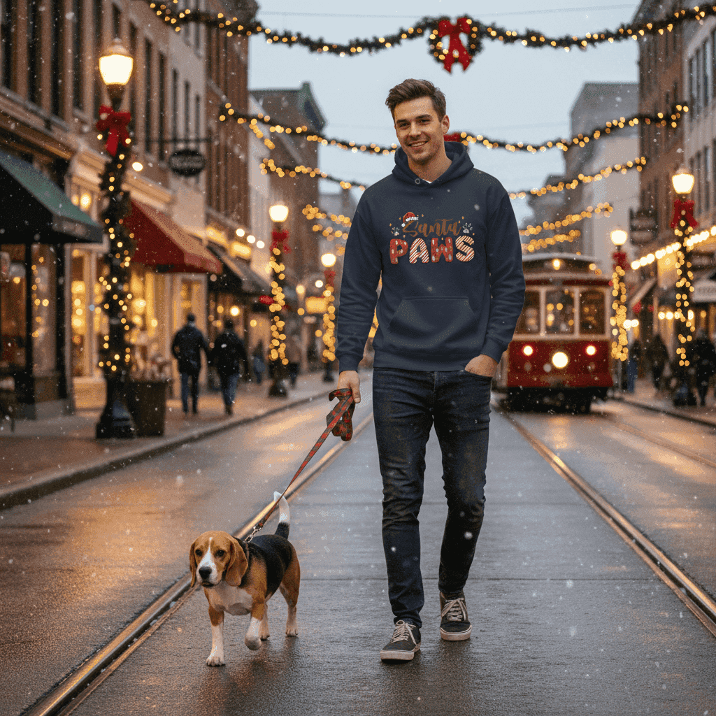 Santa Paws Holiday Hoodie for Dog Lovers - Cozy Festive Gift - Purrfect Pet Haven
