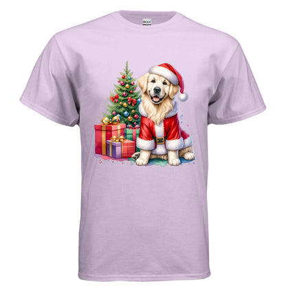 Golden Retriever Christmas Present T-shirt - Festive Holiday Dog Lover Tee - Purrfect Pet Haven