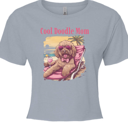 Cool Doodle Mom Beach Scene T-Shirt - Purrfect Pet Haven