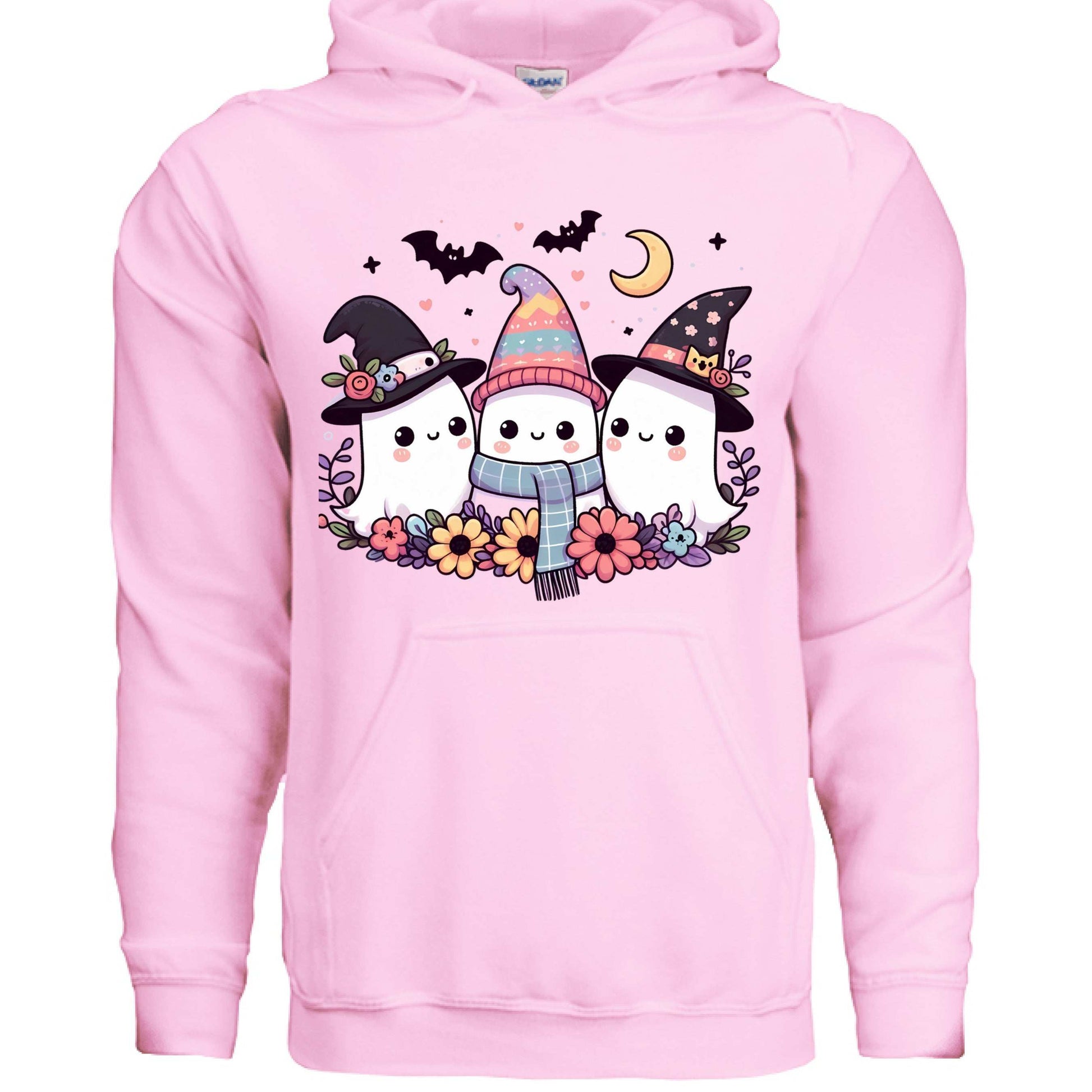 Three Cute Ghosts Hoodie Sweatshirt - Triple Halloween Fun - Purrfect Pet Haven