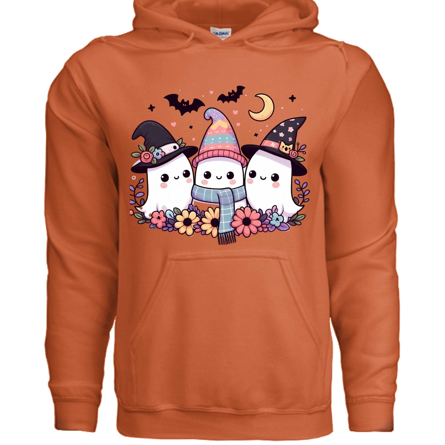 Three Cute Ghosts Hoodie Sweatshirt - Triple Halloween Fun - Purrfect Pet Haven