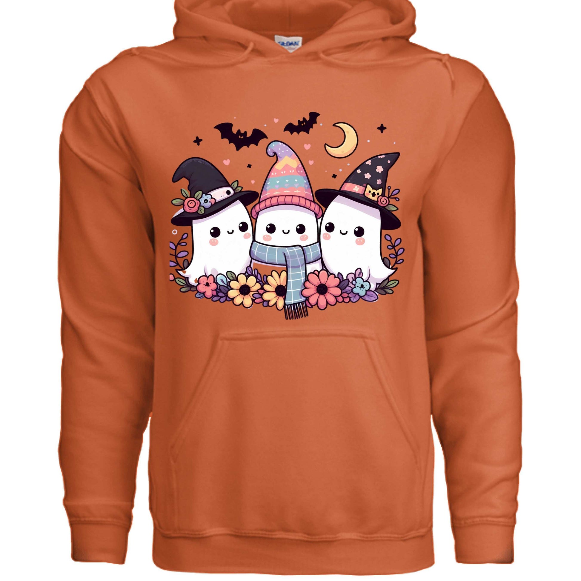 Three Cute Ghosts Hoodie Sweatshirt - Triple Halloween Fun - Purrfect Pet Haven