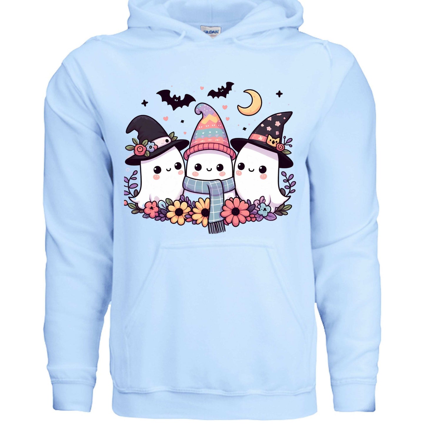 Three Cute Ghosts Hoodie Sweatshirt - Triple Halloween Fun - Purrfect Pet Haven