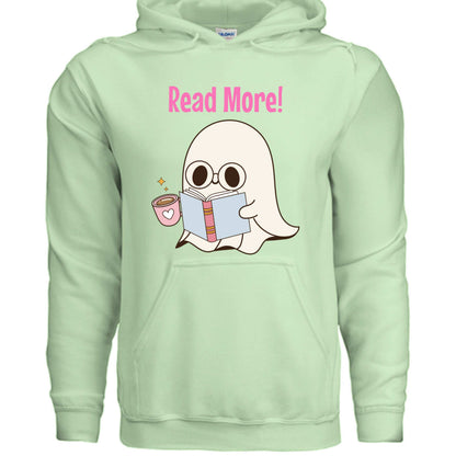 Cute Ghost Read More Hoodie Sweatshirt - Bookworm Halloween - Purrfect Pet Haven