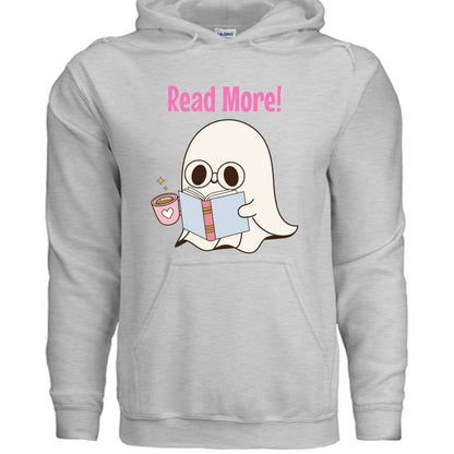 Cute Ghost Read More Hoodie Sweatshirt - Bookworm Halloween - Purrfect Pet Haven