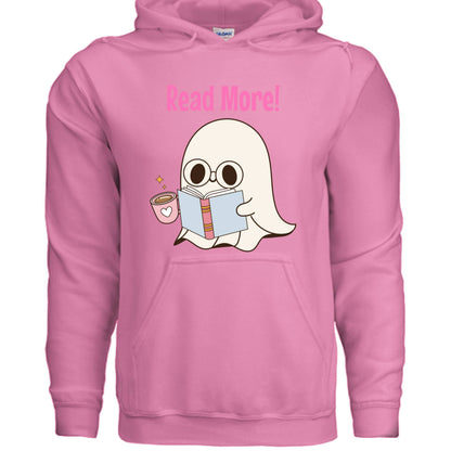 Cute Ghost Read More Hoodie Sweatshirt - Bookworm Halloween - Purrfect Pet Haven