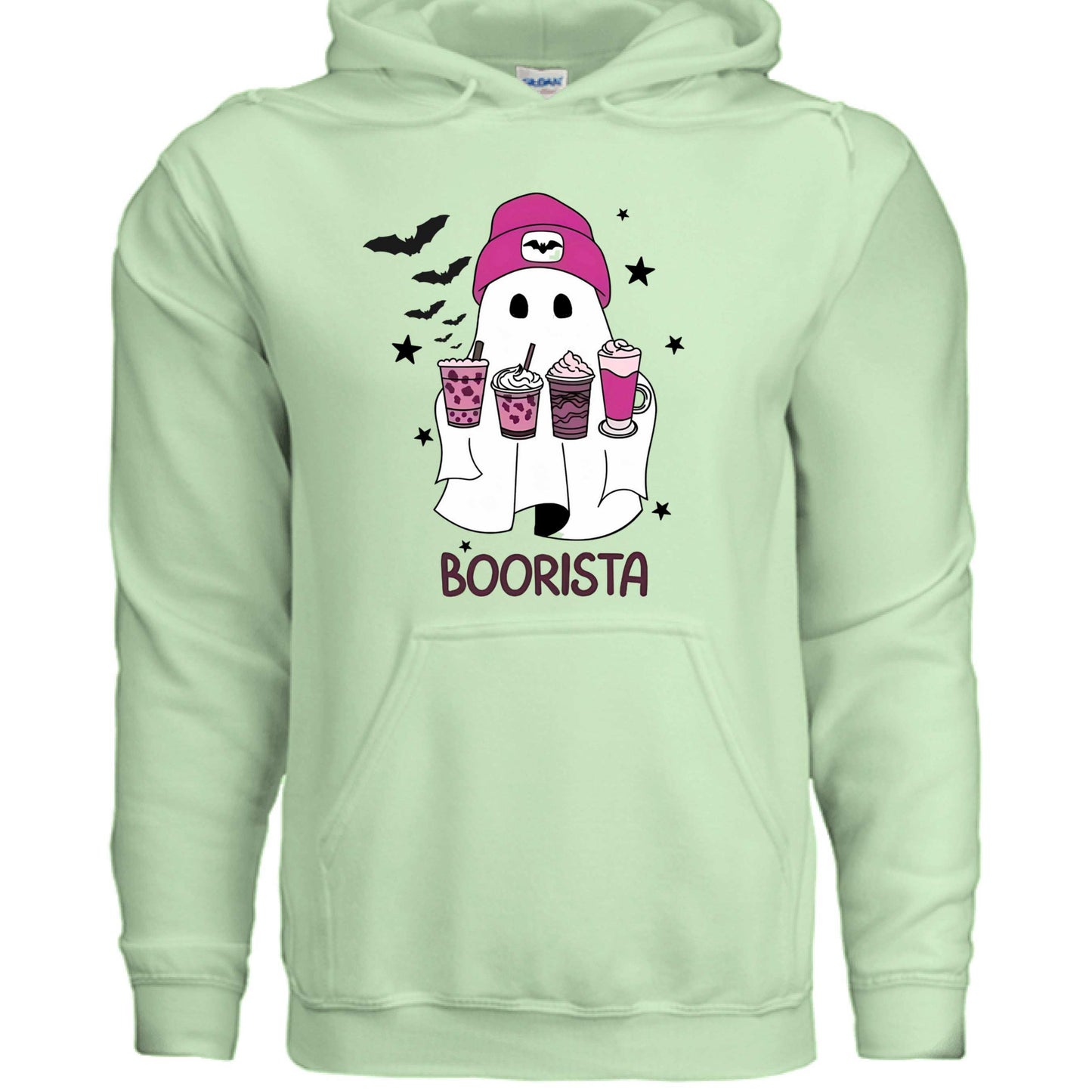 Cute Ghost Boorista Hoodie Sweatshirt - Coffee Halloween Style - Purrfect Pet Haven