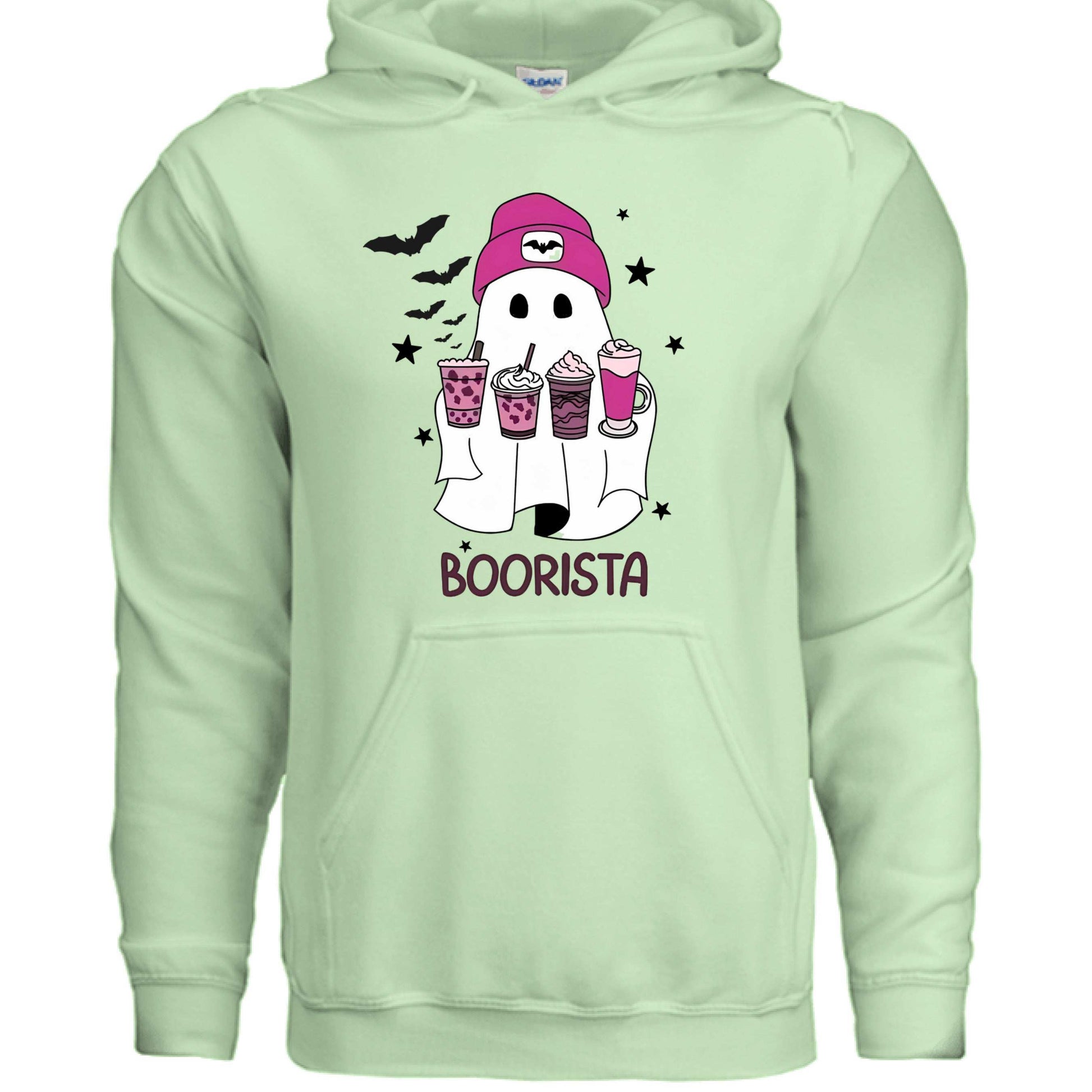 Cute Ghost Boorista Hoodie Sweatshirt - Coffee Halloween Style - Purrfect Pet Haven