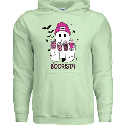 Cute Ghost Boorista Hoodie Sweatshirt - Coffee Halloween Style - Purrfect Pet Haven