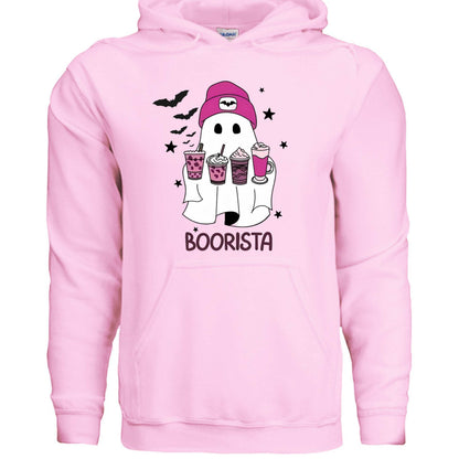 Cute Ghost Boorista Hoodie Sweatshirt - Coffee Halloween Style - Purrfect Pet Haven