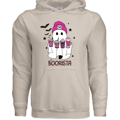 Cute Ghost Boorista Hoodie Sweatshirt - Coffee Halloween Style - Purrfect Pet Haven