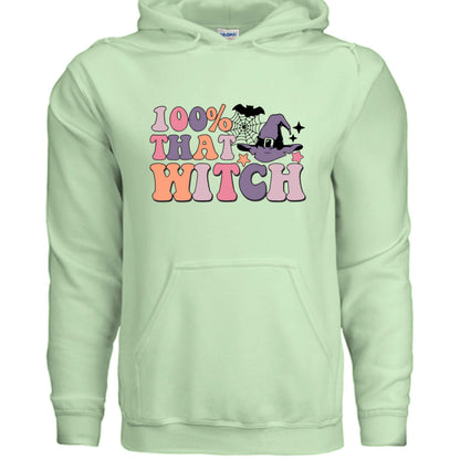 100 Percent That Witch Hoodie Sweatshirt - Witchy Pride Style - Purrfect Pet Haven