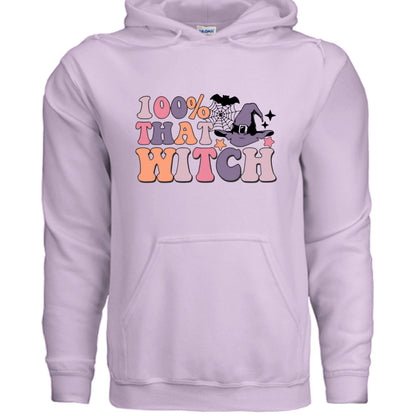 100 Percent That Witch Hoodie Sweatshirt - Witchy Pride Style - Purrfect Pet Haven