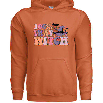 100 Percent That Witch Hoodie Sweatshirt - Witchy Pride Style - Purrfect Pet Haven