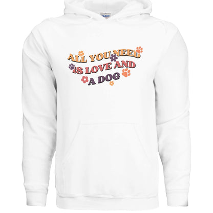 Love and a Dog Hoodie Sweatshirt - Dog Lover Style - Purrfect Pet Haven