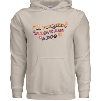 Love and a Dog Hoodie Sweatshirt - Dog Lover Style - Purrfect Pet Haven
