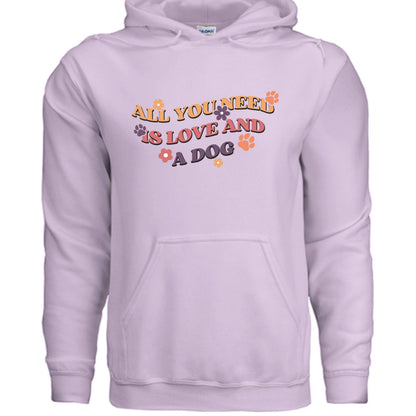 Love and a Dog Hoodie Sweatshirt - Dog Lover Style - Purrfect Pet Haven