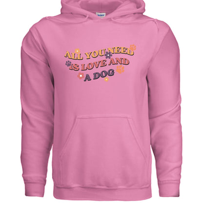 Love and a Dog Hoodie Sweatshirt - Dog Lover Style - Purrfect Pet Haven