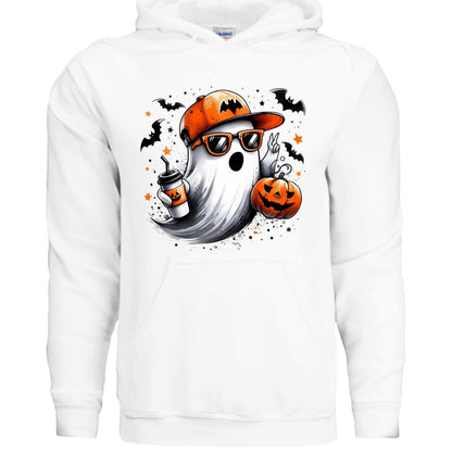 Ghost Throwing Deuces Hoodie - Playful Spirit Sweatshirt - Purrfect Pet Haven