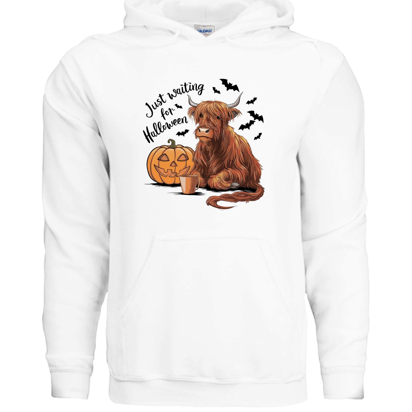 Waiting for Halloween Highland Cow Hoodie Sweatshirt - Purrfect Pet Haven