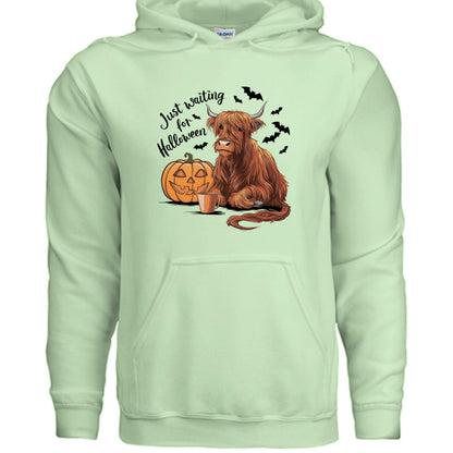 Waiting for Halloween Highland Cow Hoodie Sweatshirt - Purrfect Pet Haven