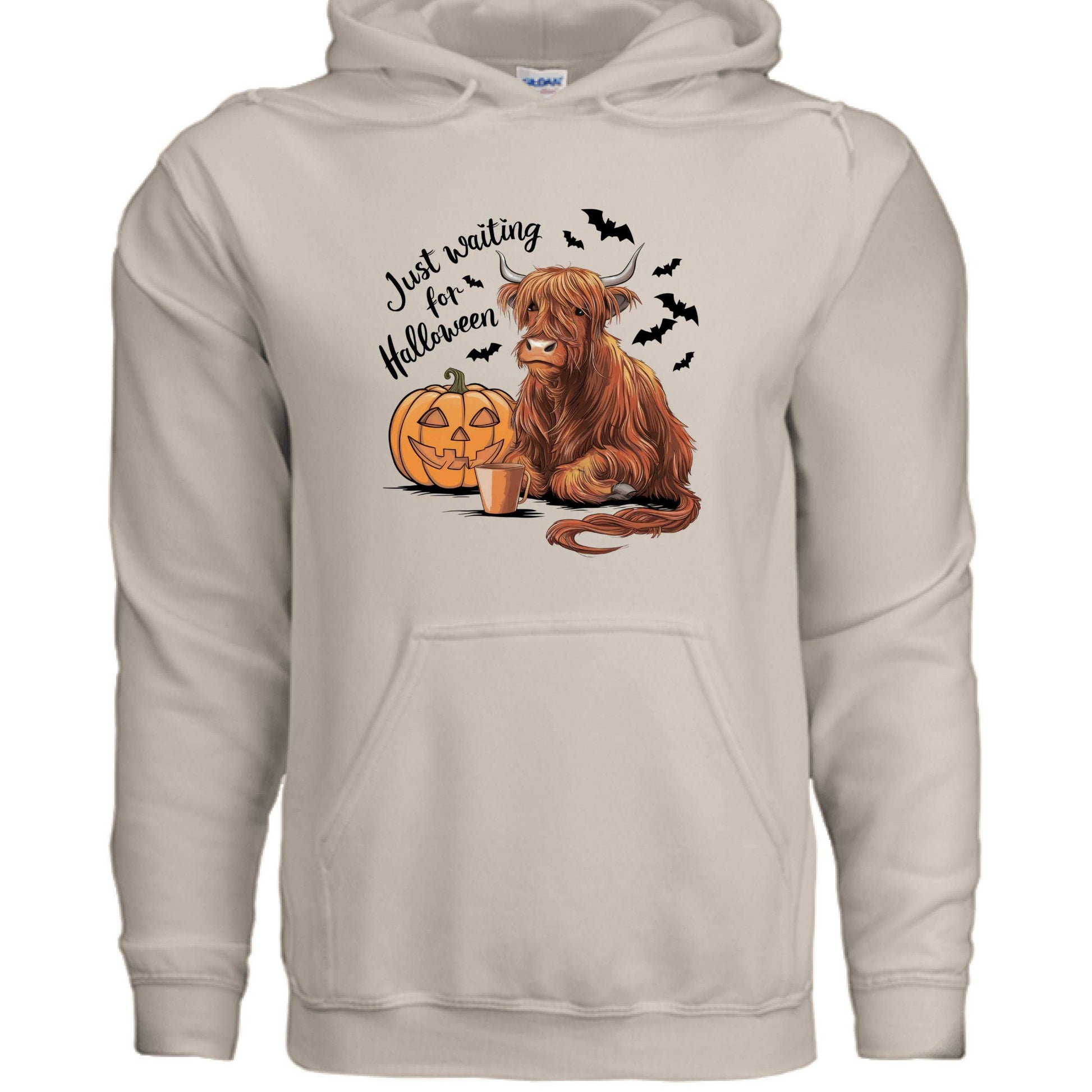 Waiting for Halloween Highland Cow Hoodie Sweatshirt - Purrfect Pet Haven