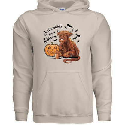 Waiting for Halloween Highland Cow Hoodie Sweatshirt - Purrfect Pet Haven