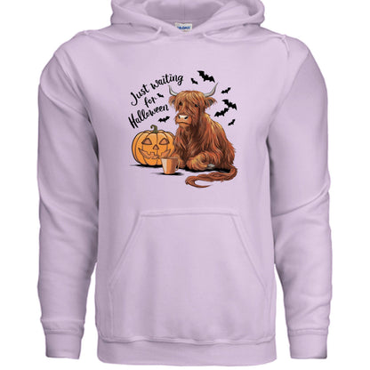 Waiting for Halloween Highland Cow Hoodie Sweatshirt - Purrfect Pet Haven