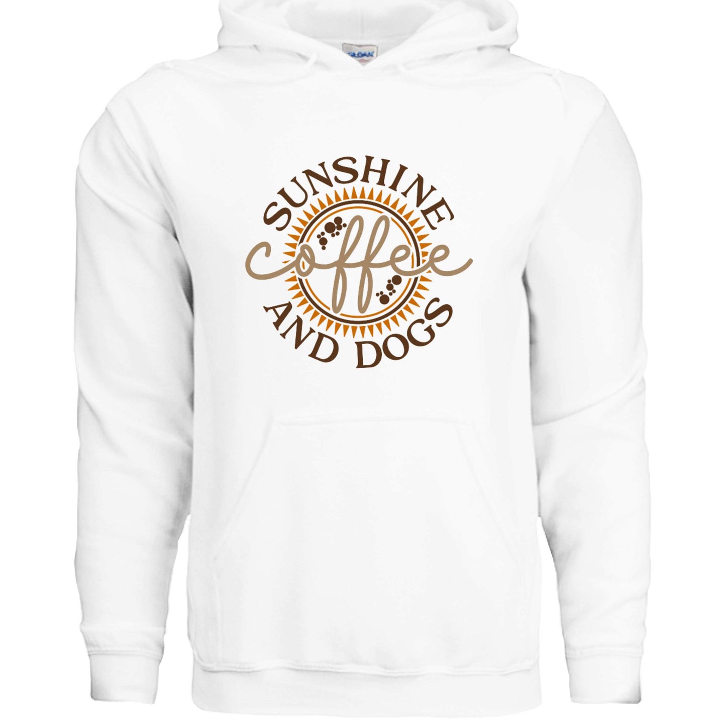 Sun Coffee Dog Hoodie Sweatshirt - Dog Lover Coffee Culture - Purrfect Pet Haven