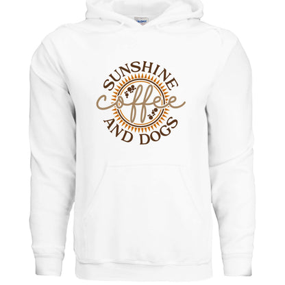 Sun Coffee Dog Hoodie Sweatshirt - Dog Lover Coffee Culture - Purrfect Pet Haven
