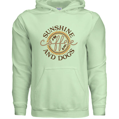 Sun Coffee Dog Hoodie Sweatshirt - Dog Lover Coffee Culture - Purrfect Pet Haven