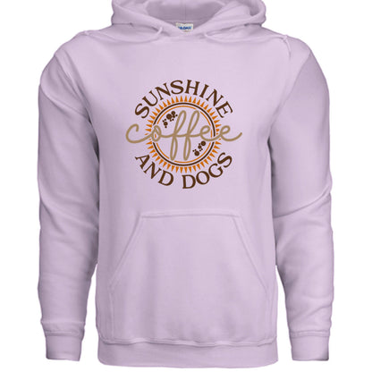 Sun Coffee Dog Hoodie Sweatshirt - Dog Lover Coffee Culture - Purrfect Pet Haven