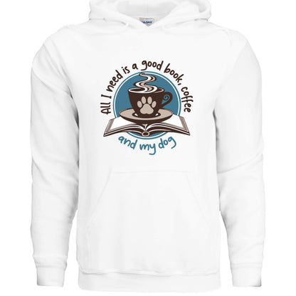 Book Coffee Dog Hoodie Sweatshirt - Bookworm Pet Parent - Purrfect Pet Haven
