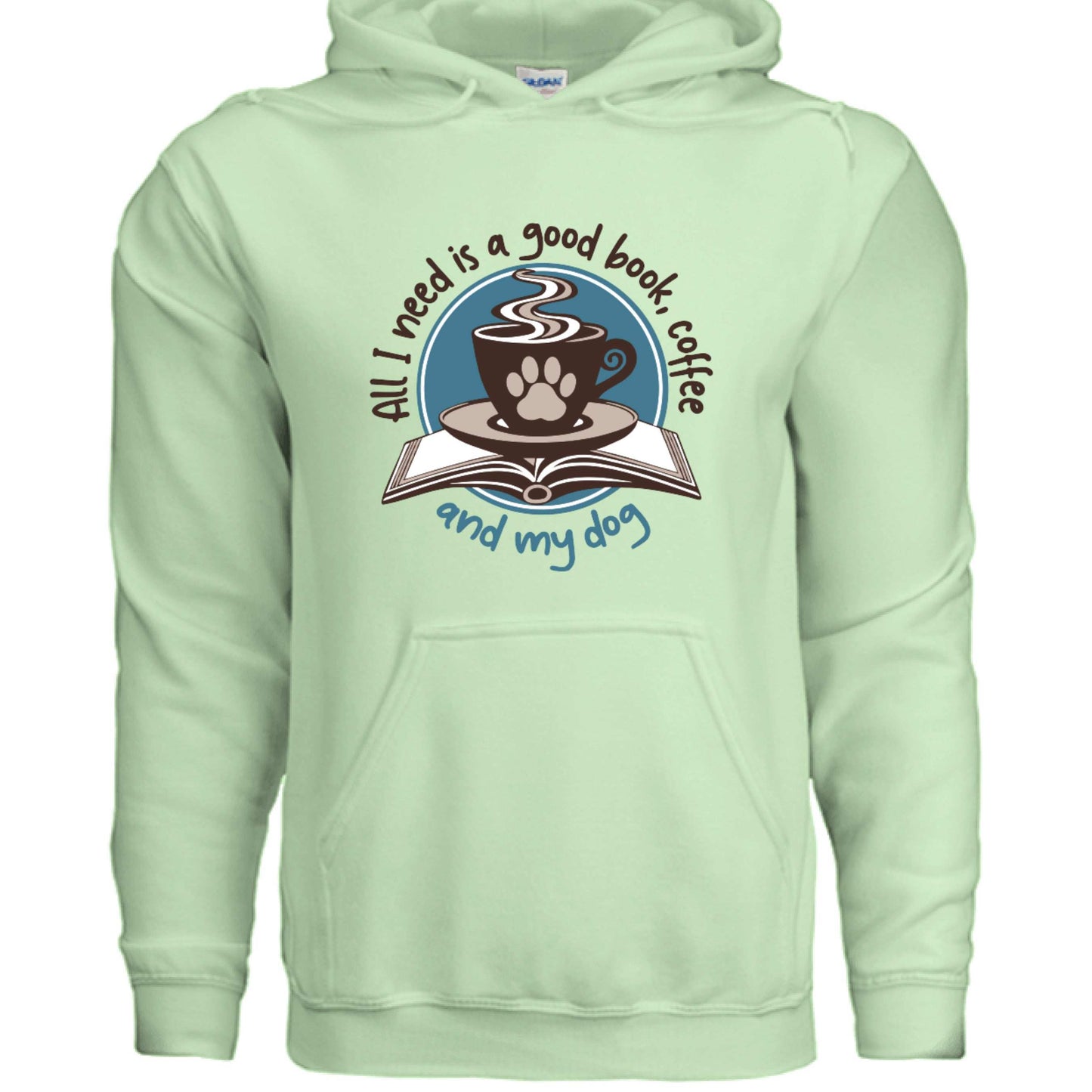 Book Coffee Dog Hoodie Sweatshirt - Bookworm Pet Parent - Purrfect Pet Haven