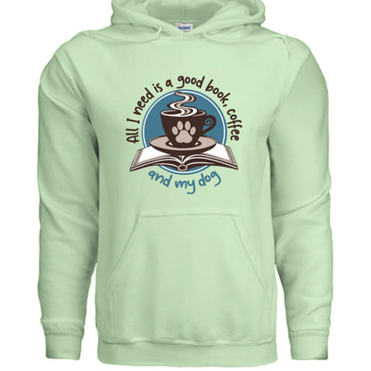 Book Coffee Dog Hoodie Sweatshirt - Bookworm Pet Parent - Purrfect Pet Haven