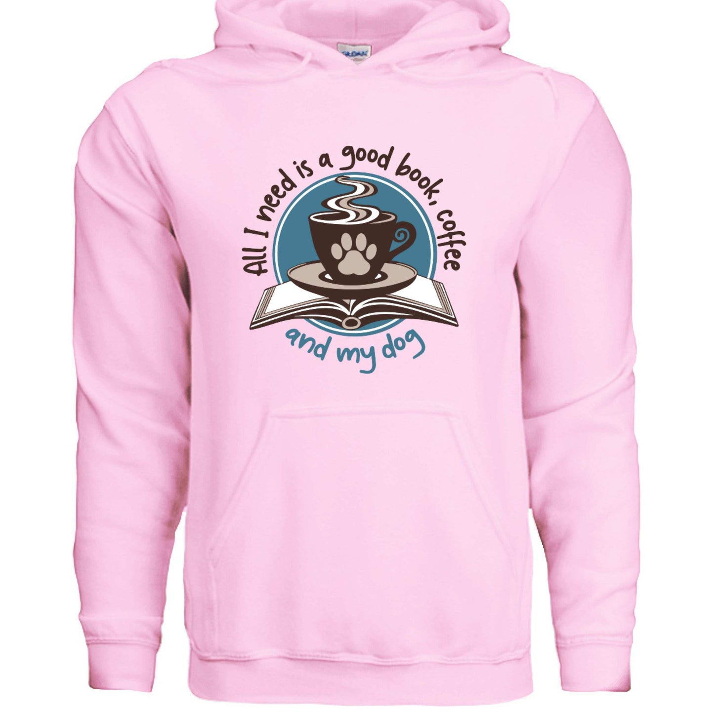 Book Coffee Dog Hoodie Sweatshirt - Bookworm Pet Parent - Purrfect Pet Haven