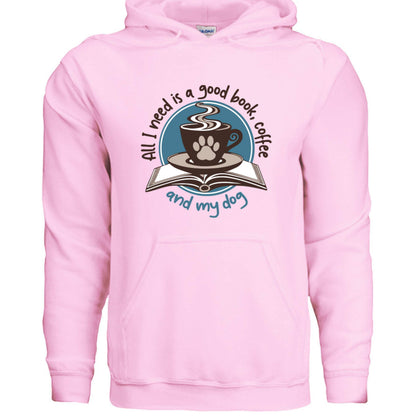 Book Coffee Dog Hoodie Sweatshirt - Bookworm Pet Parent - Purrfect Pet Haven