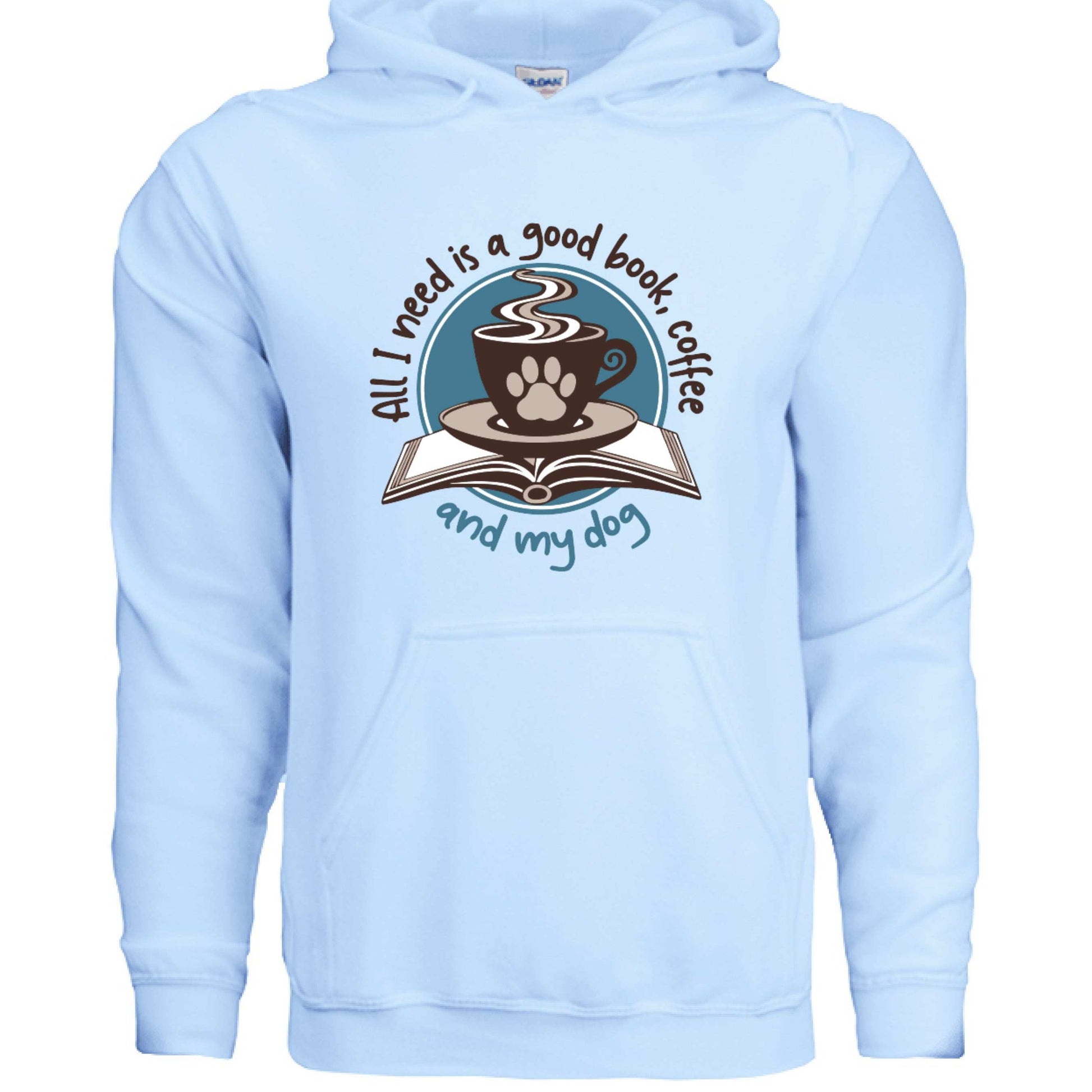 Book Coffee Dog Hoodie Sweatshirt - Bookworm Pet Parent - Purrfect Pet Haven