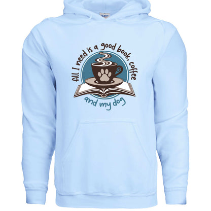 Book Coffee Dog Hoodie Sweatshirt - Bookworm Pet Parent - Purrfect Pet Haven