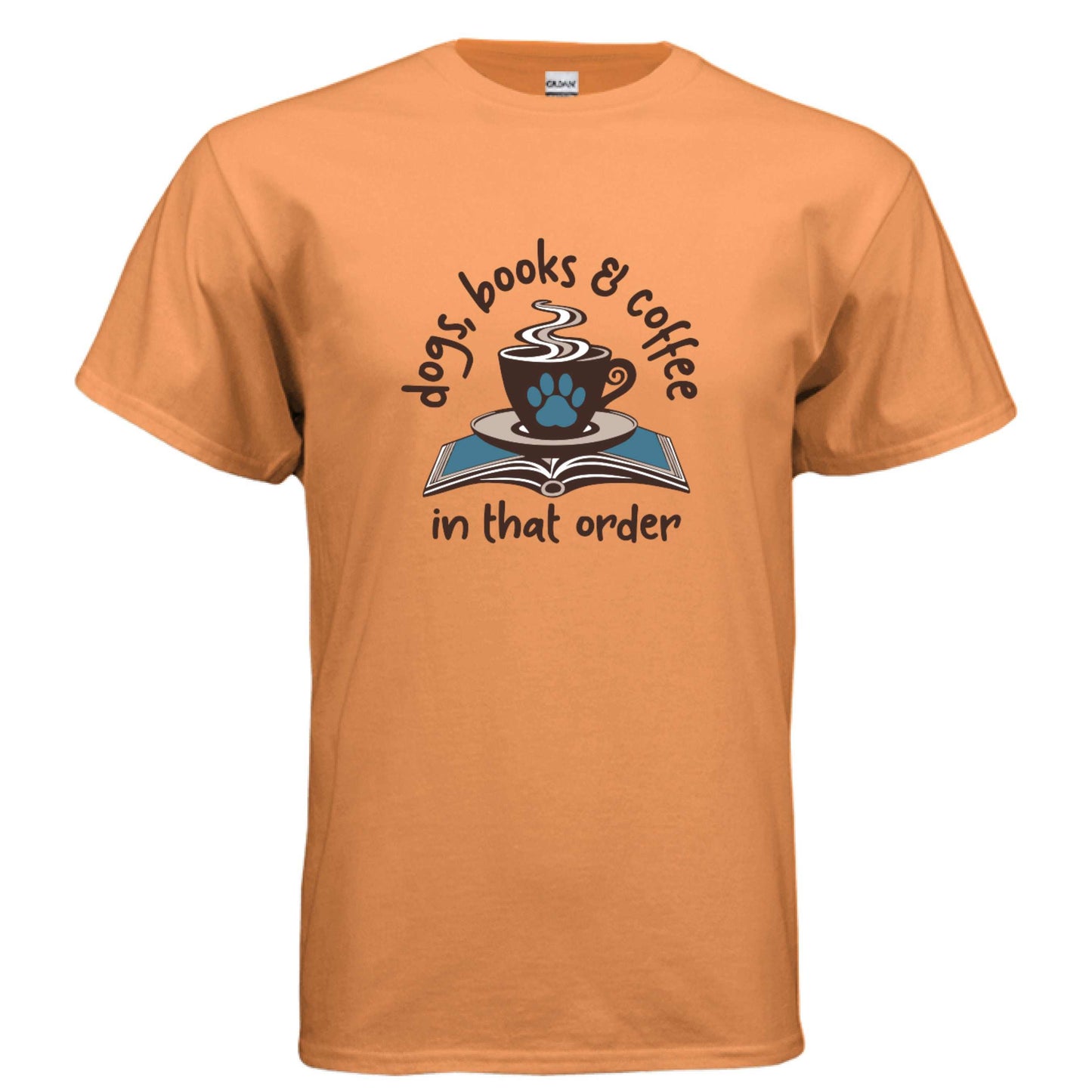 Dogs Books Coffee T-Shirt - Literary Pet Parent Lifestyle - Purrfect Pet Haven